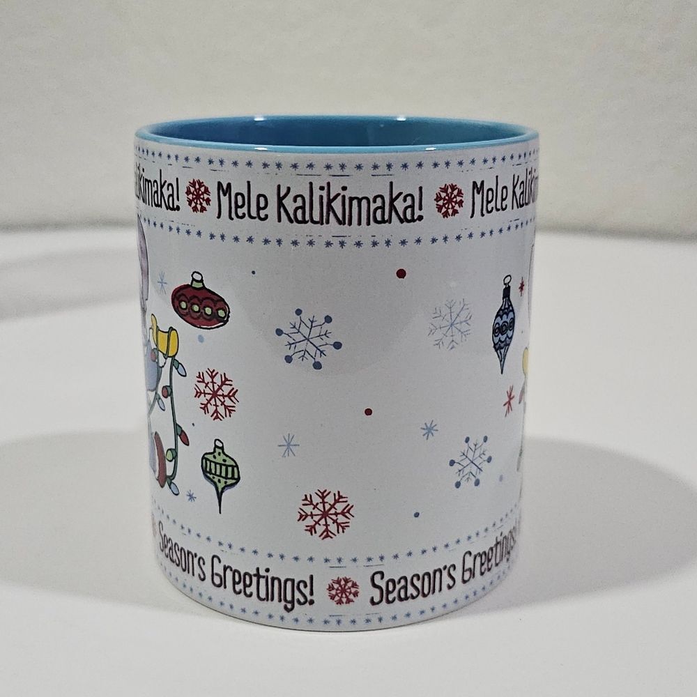 Disney Stitch Holiday Mug - Blue and White Christmas Cup - Picture 2 of 5